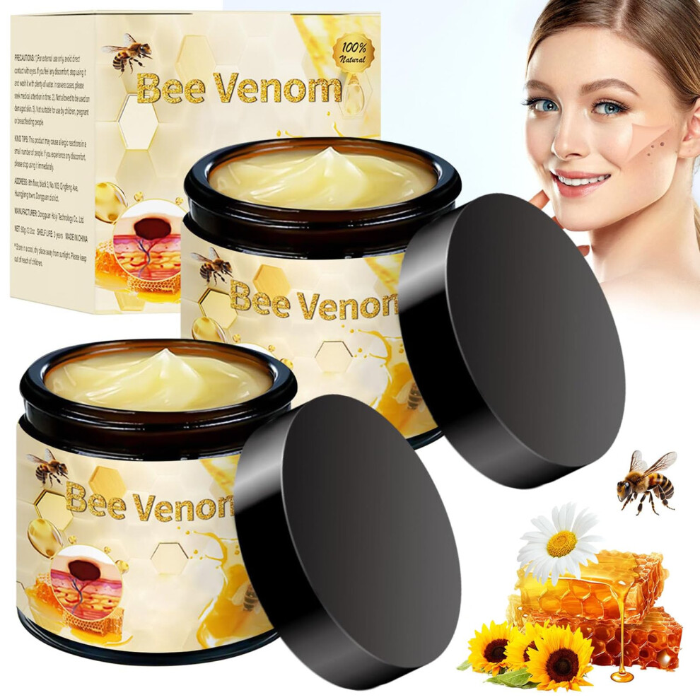 Bee Venom Cream 2.12oz Duo for Deep Hydration and Fast Absorption Face and Body Skincare