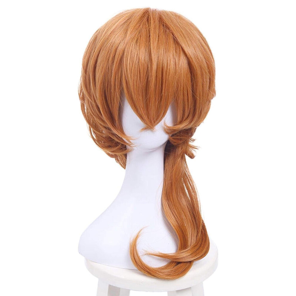 Unisex Nakahara Chuuya Cosplay Wig Synthetic Heat Resistant Anime Wig With Natural Hair Look And Wig Cap