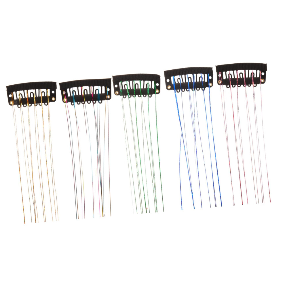 Unisex Gold Hair Tinsel Extensions Kit For Women With Quick Attachment Tool And Sparkly Glitter Strands