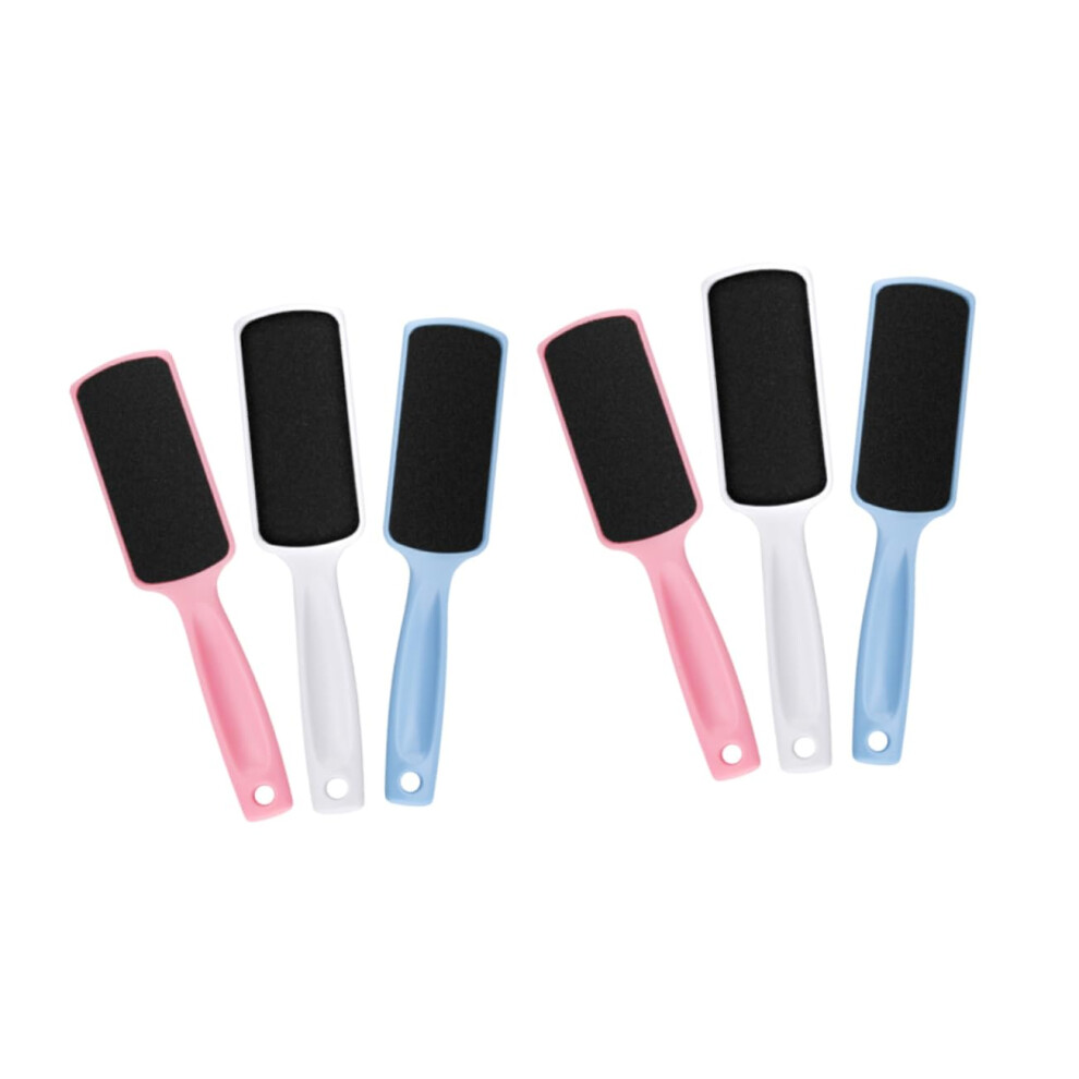Foot File Pedicure Tool for Dead Skin Removal, DoubleSided Sandpaper, 6pcs Random Color