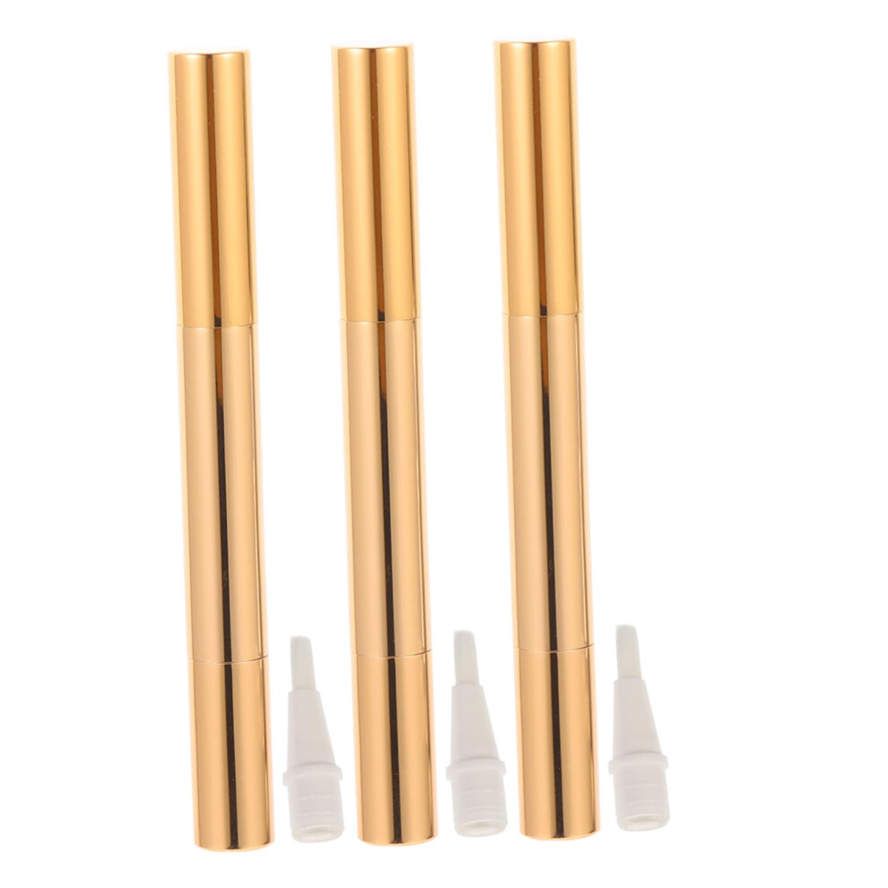 3pcs Refillable Transparent Nail Oil Pens with Soft Brush Tip for Manicure and Nail Art