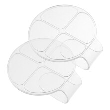 Makeup Mixing Palette Set Acrylic Foundation Plate for Travel Precise Color Blend 2pcs
