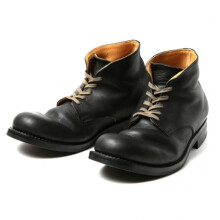 Men's Cowboy Ankle Boots Low Heel Lace Up Leather Slip Resistant Casual Black 8.5W/7M