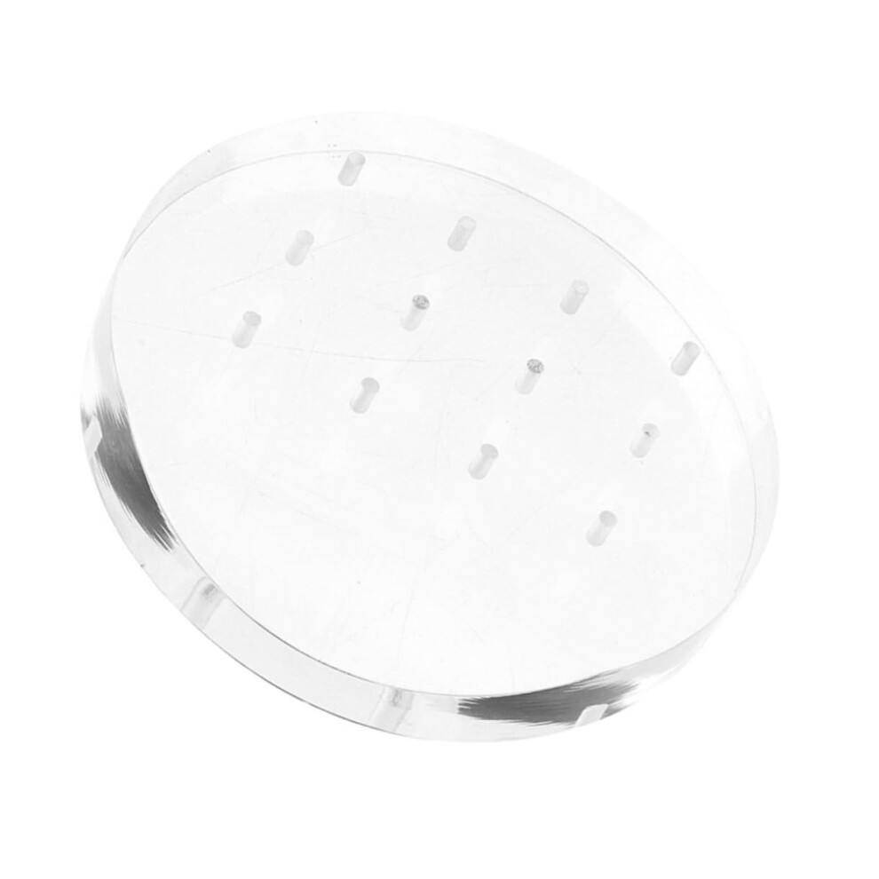 Acrylic Nail Drill Bit Holder with 12 Holes, Clear Organizer Stand for Manicure Tool Storage