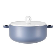 Ceramic Casserole Pot, 3L, Temperature Resistant, Crack Design for Stews and Soups on Gas Stoves
