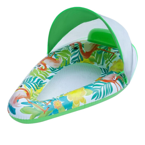 Pool Float with Canopy Adjustable Sunshade Ergonomic Mesh Lounge Raft for Beach and Pool