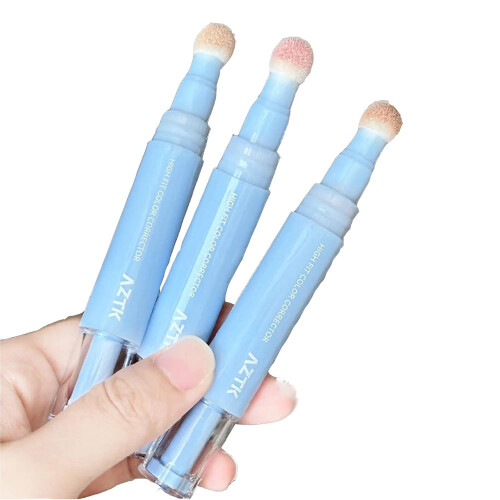 Concealer Pen Set with Moisturizing Liquid Formula and Sponge Applicator for Brightening Coverage