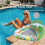 Pool Float with Canopy Adjustable Sunshade Ergonomic Mesh Lounge Raft for Beach and Pool 3
