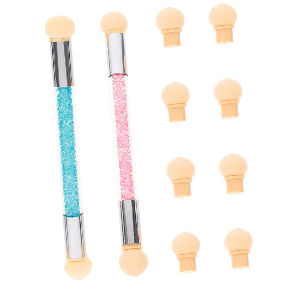 Dual Head Nail Art Sponge Pen Set for Ombre Gradient Design and Precise Color Blending