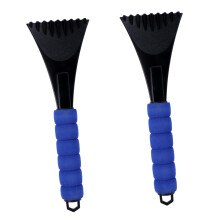 2pcs Heavy Duty Car Snow Shovel with Ice Scraper, Compact Lightweight Design, EVA Handle