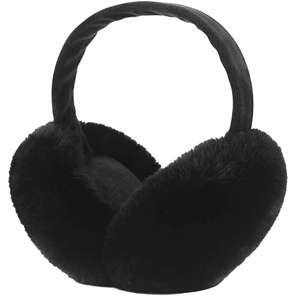 Warm Ear Covers For Winter Sports, Thickened Inner Layer Unisex Fluffy Ear Protector With Stretchable Earmuffs And Polar Fleece Ear Warmers