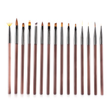 Veelzijdige nagelkunstset, professionele nagelkunstpenselen met diverse functies, waaronder gellak en acrylnagels, compact en