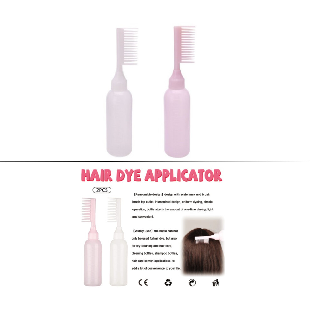 Professional Hair Dye Experience, Root Comb Applicator Bottle Combines Smooth Surface And Durable Performance For Uniform Hair Color