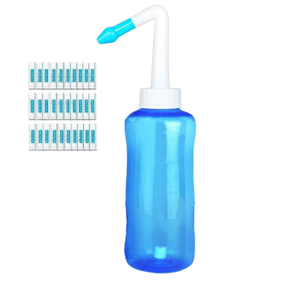 Pressure Irrigation Neti Pot, Automatic Valve for Controlled Water Flow in Sinus Rinse & Saline Nasal Irrigation, Perfect for Allergy Relief