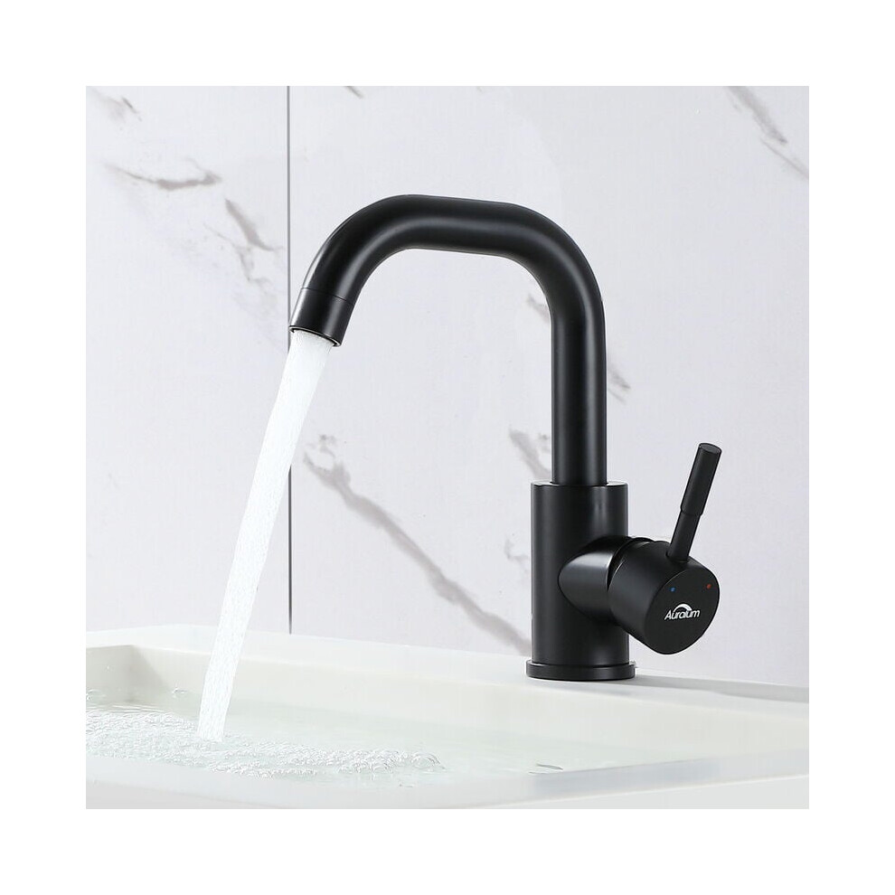 Artistic Sink Faucet, Matte Black Finish Complements Any Decor, Stainless Steel Construction Ensures Longevity, Easy Installation With Complete 9433291267325