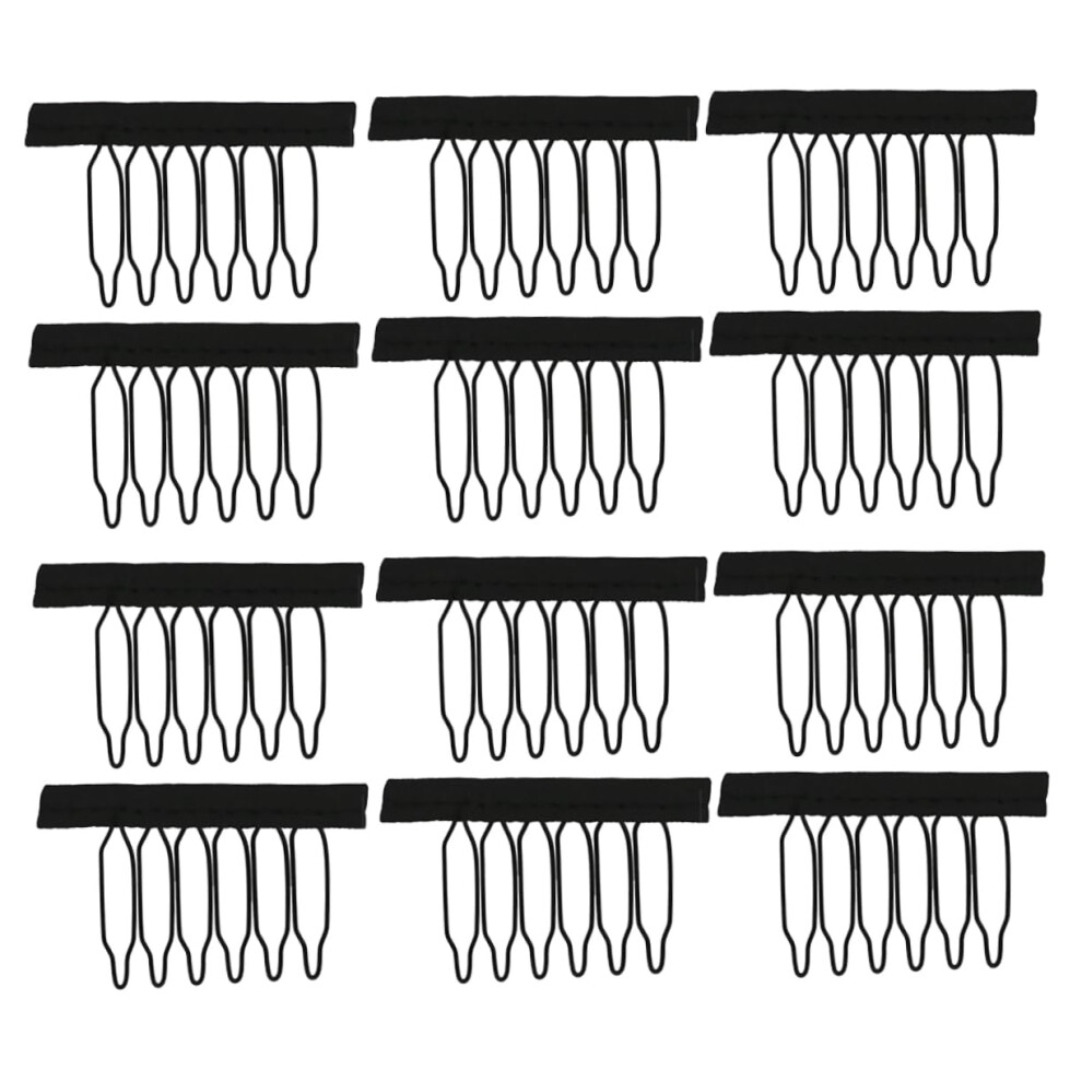 Unisex 60Pcs Metal Wig Clips For Sewing Secure Hold Sixtooth Wig Combs For Hair Extensions