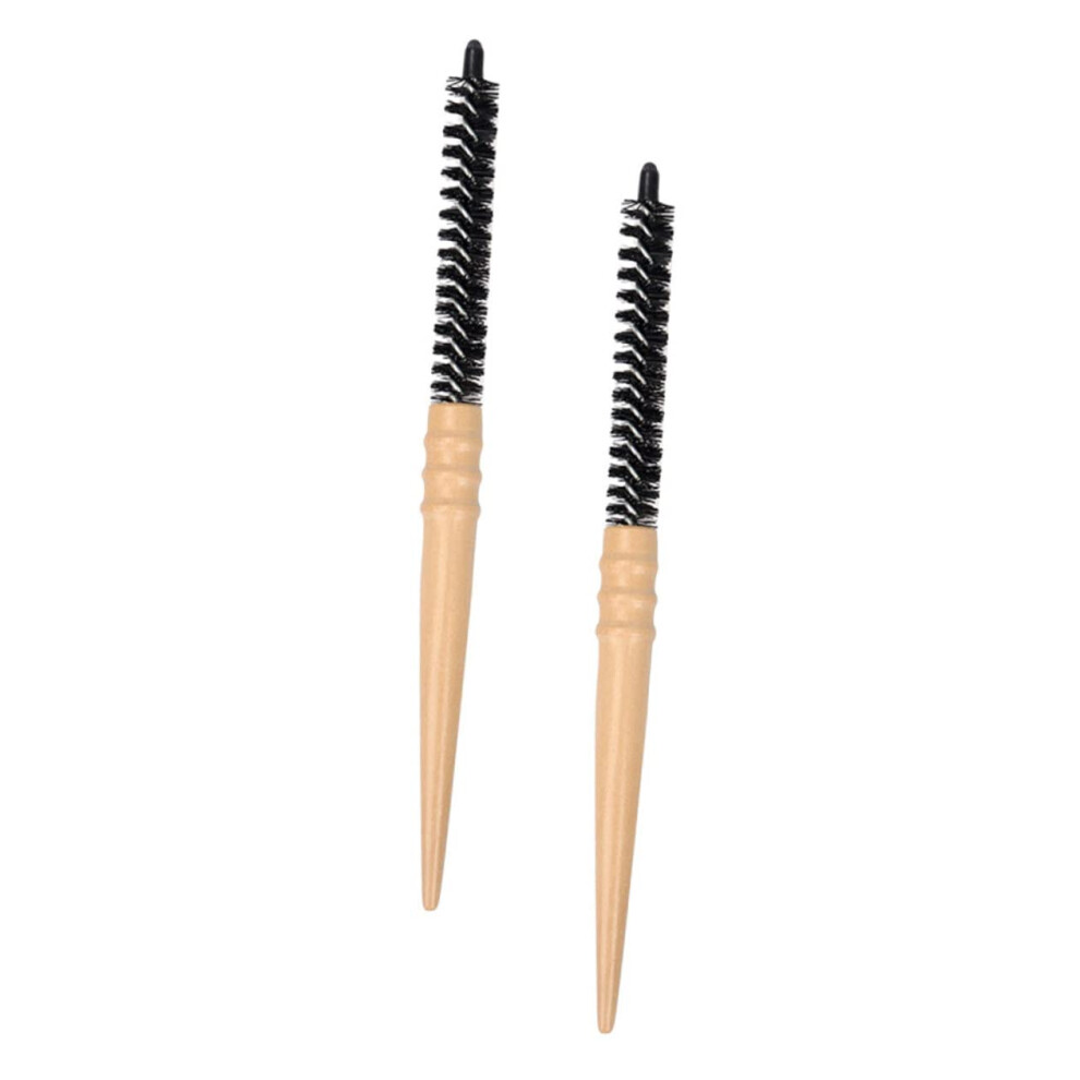 Round Hair Brush for Styling and Volume, Compact Blow Dry Brush with Gentle Nylon Bristles, 2pcs