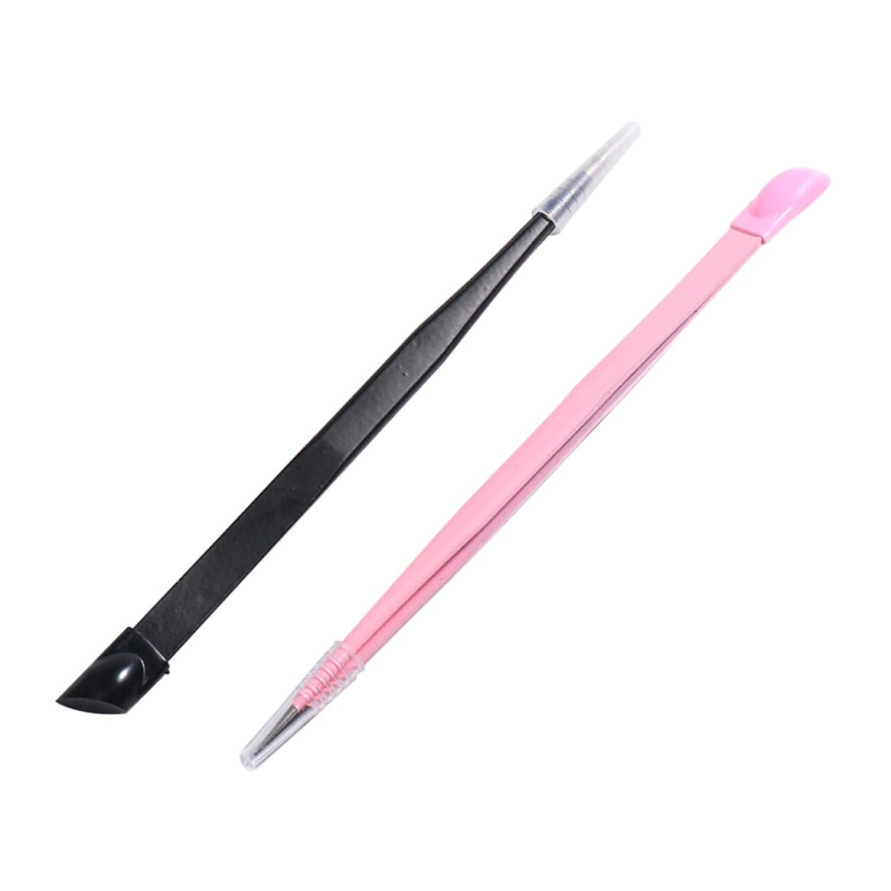 Dual Headed Nail Tweezers and Pressing Rod Set for Precise Manicure Sticker Application