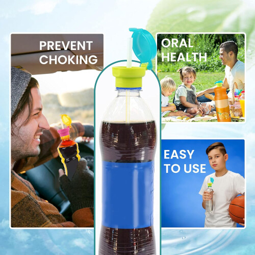 Spill-proof Sippy Conversion, Quality Material Water Bottle Caps with Detachable Design for Easy Cleaning 1