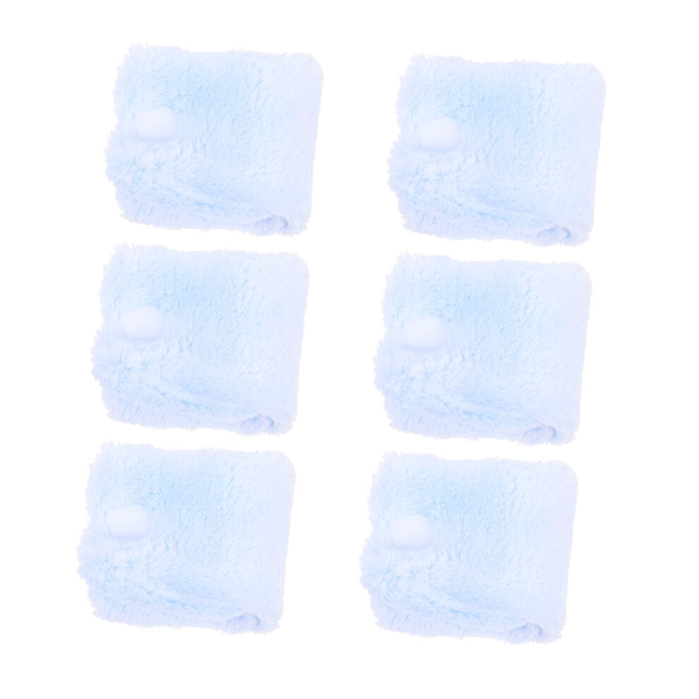 Heatless Hair Curlers Skyblue Rollers with Clips for Overnight Comfortable Curls 6pcs Set