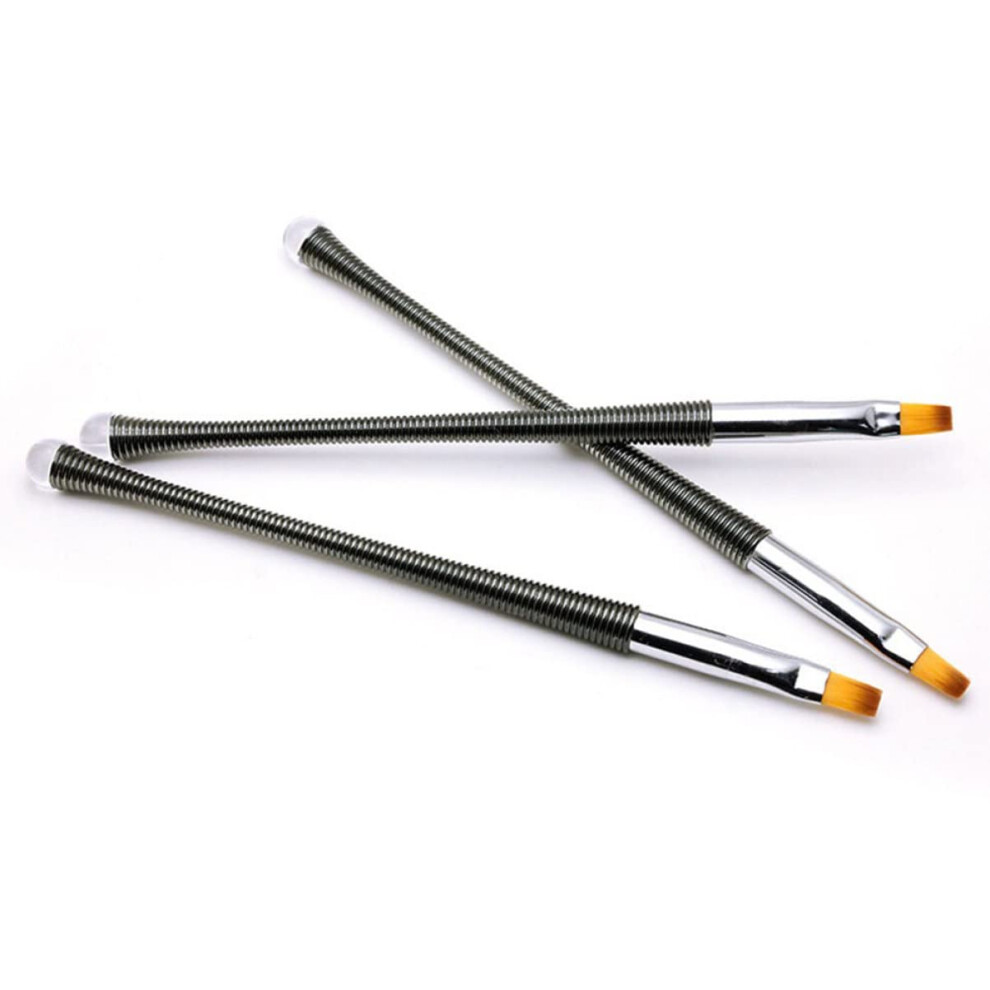 3Pcs Gel Nail Art Brush Set with Fine Tips for Precise Detail Control and Professional Designs