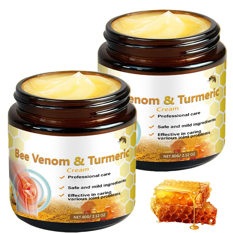 Bee Venom And Turmeric Pain Relief 2Pcs For Back, Neck, Knees And Joint Support Cream