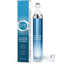 Caffeine Eye Cream for Dark Circles and Puffiness with Cooling 360 Roller to Reduce Wrinkles