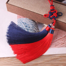 Chinese Knot Ice Silk Tassel Set for DIY Jewelry, Curtain Decor, Keychain, Bag Pendant – Pink, Snow Cyan, Red Blue