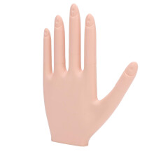 Practice Hand for Acrylic Nails with Detachable Fingers, Thickened Nail Bed and Manicure Training Kit