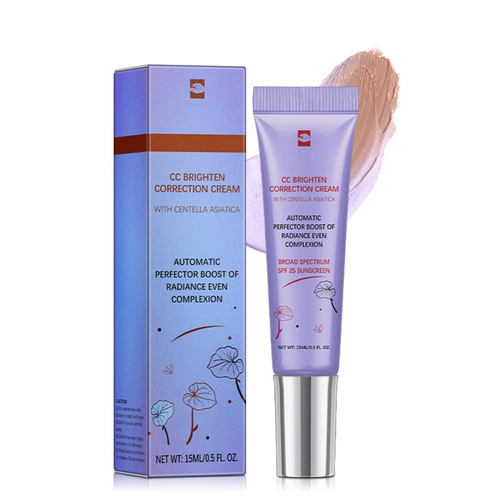 CC Cream with SPF25 ColorChanging Coverage Hydrating Color Correcting Makeup Purple