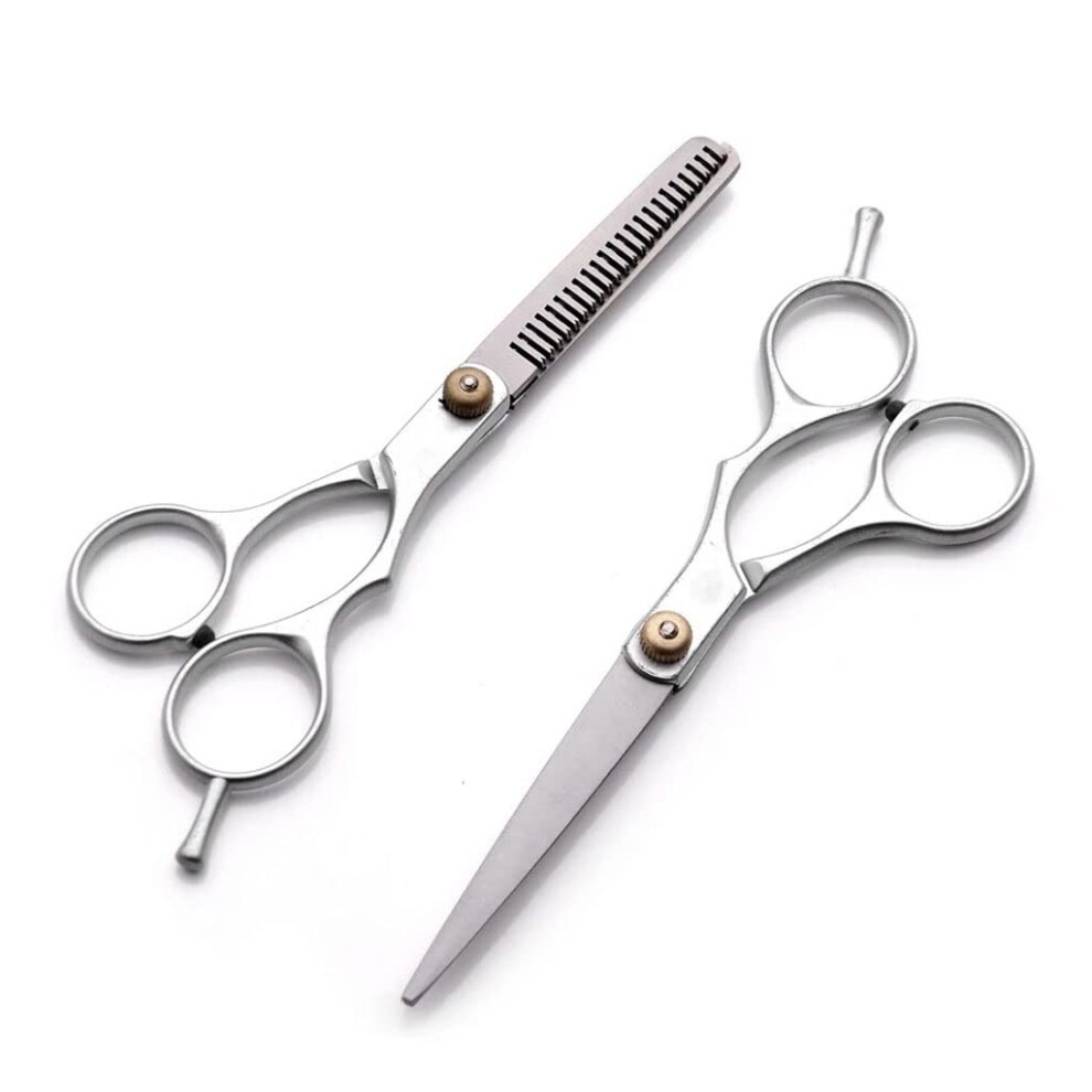 Professional Stainless Steel Hairdressing Scissors 5.5/6 Inch Barber Shears with Adjustable Tension