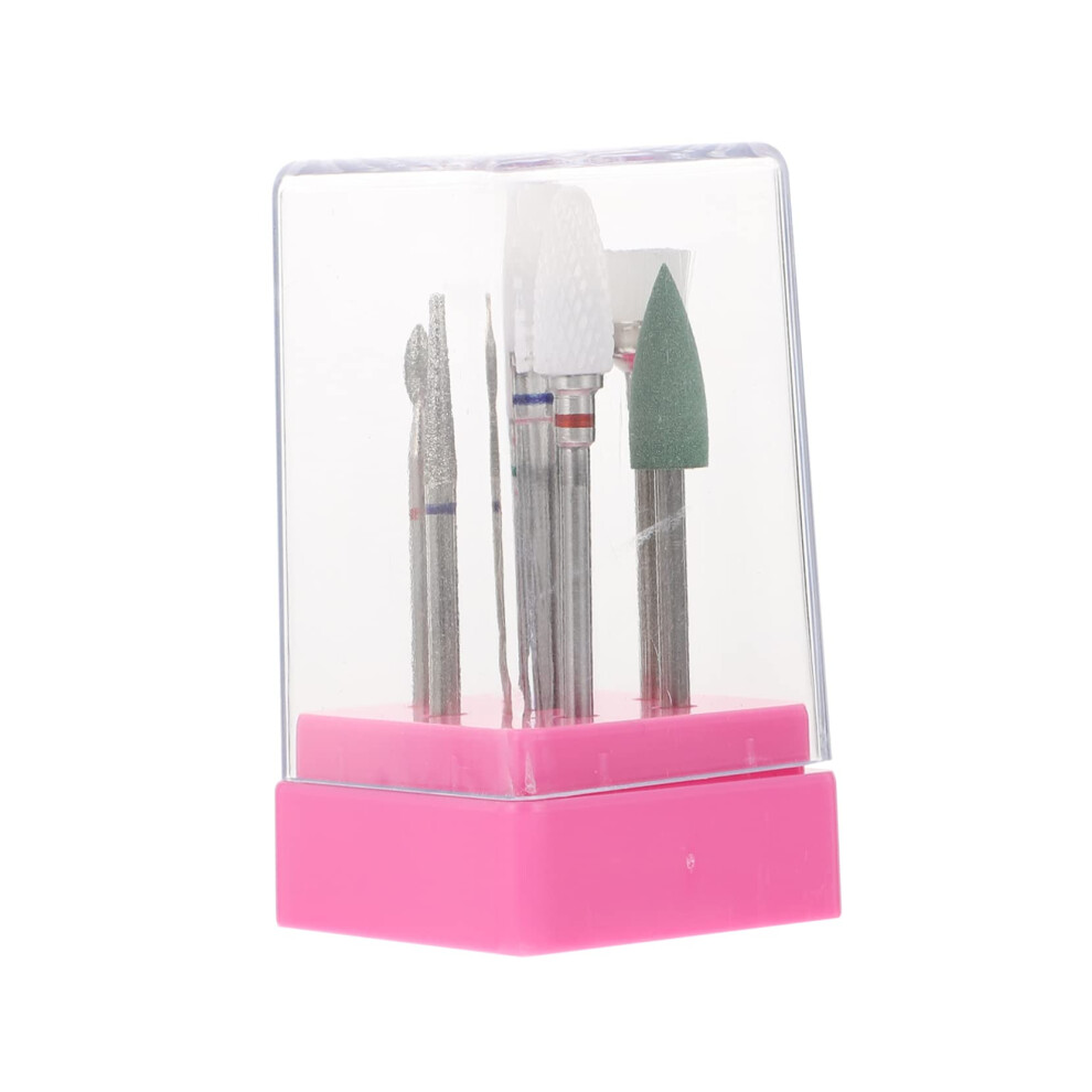 Professional Nail Drill Bits Set 7pcs Ceramic and Tungsten for Fast Acrylic Shaping and Nail Care