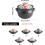 Ceramic Casserole Dish with Lid, Small Floral Pattern, 1.5L Round Cookware for Home Kitchen 2