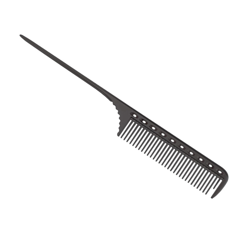 Tail Comb Aluminum Hair Styling Comb with Metal Tail for Precise Sectioning Black Salon Tool