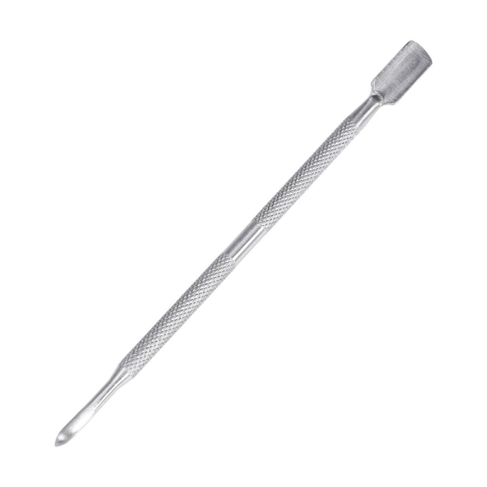 Professional Stainless Steel Cuticle Pusher and Nail Buffer for Smooth Nail Surface and Dead Skin Removal