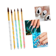 5pcs Nail Art Pens and Brushes Precision Detailing Tip for Professional Gel Line Design