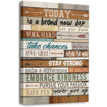 Ingelijste afbeelding met inspirerende citaten, betaalbare woordkunst voor aan de muur, canvasprints met een positieve mindset voor de woonkamer,