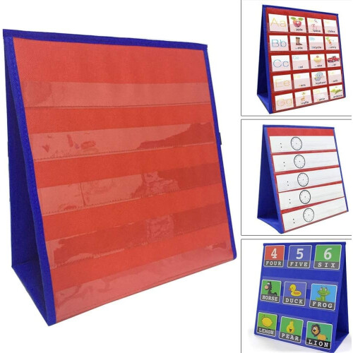 Stylish Tabletop Pocket Chart, Perfect For Double Sided Display, Self-Standing For Easy Accessibility, Premium Quality Construction Ensures 2