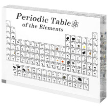 Meraviglie Periodiche, Tavola Periodica di dimensioni portatili con elementi reali, Strumento educativo ideale per gli amanti della scienza, Display