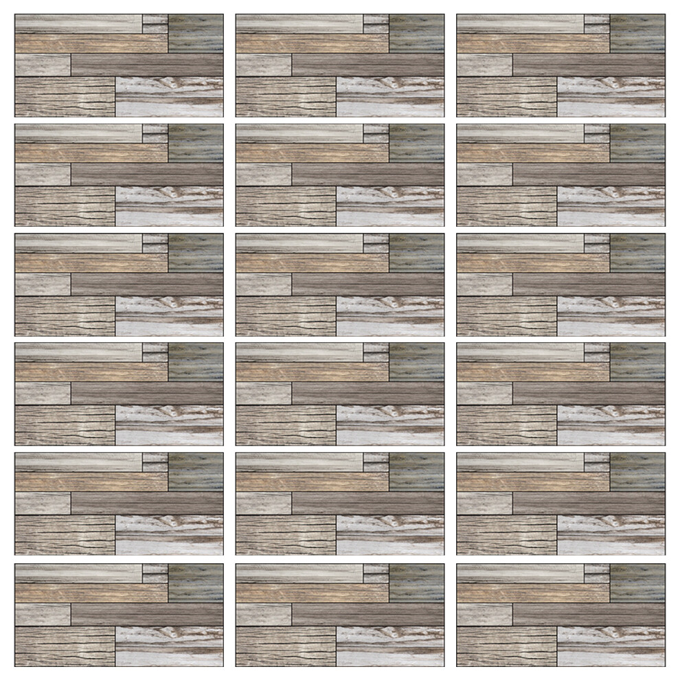 Diy Installation Kits, Peel And Stick Backsplash Tiles For Seamless Kitchen Bathroom Renovation, Heat Resistant Durable Vinyl (Wood Grain) 9340258969041