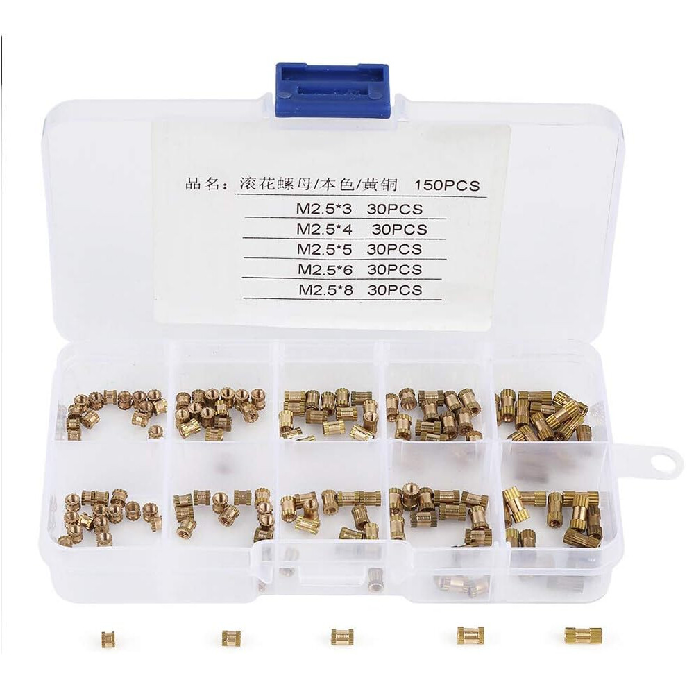 Precision And Versatility: M2.5 Knurled Insert, High-Quality Brass Inserts For Injection Molding And 3D Printing, Ensuring Durability And Ease Of 9175034048661