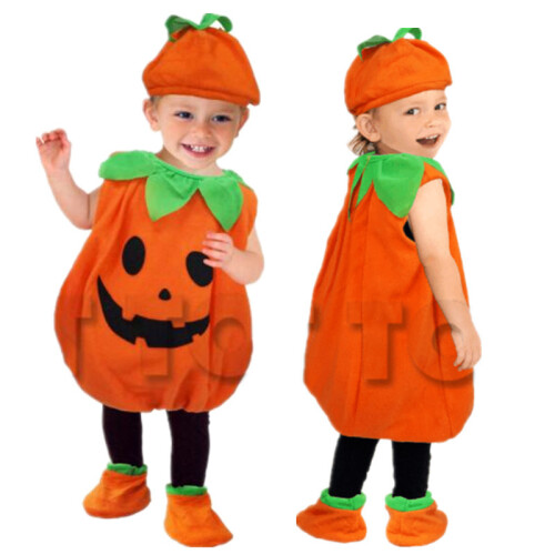 Στολή κολοκύθας για νήπια για το Halloween, από πολυεστερικές ίνες, αναπνεύσιμη και 1