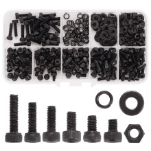 Vis à tête hexagonale creuse, fixations à usage multiple, 300 outils résistants à la corrosion, boîte de rangement organisée pour travaux de
