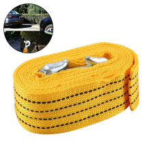 Wide Compatibility Range Tow Strap, 3M X 43Mm, Yellow, Secured Towing, Weather Resistant, Heavy Duty Tow Strap, High Strength Nylon Wire