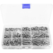 Hex Socket Head Cap Collection, Resistant to Corrosion Stainless Steel Fasteners, Easy Storage for Quick Access