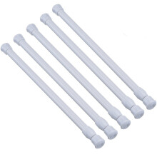 Barras de cortina de tensión de resorte, sin necesidad de taladrar, resorte duradero de alta resistencia, longitud ajustable de 15.7" a 27.5", barra