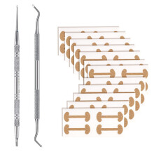 Ensemble d'outils pour ongles incarnés favorisant une croissance saine des ongles, lime et lève-ongles en acier inoxydable, autocollants