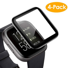 Vollflächige Glas-Schutzhülle für Fitbit Versa2, mit klarem HD-Display und blasenfreier Installation