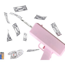 Pistola spara soldi rosa, cannone spara soldi, incredibile pistola spara soldi per discoteche, feste di compleanno, matrimoni e altro ancora (alta