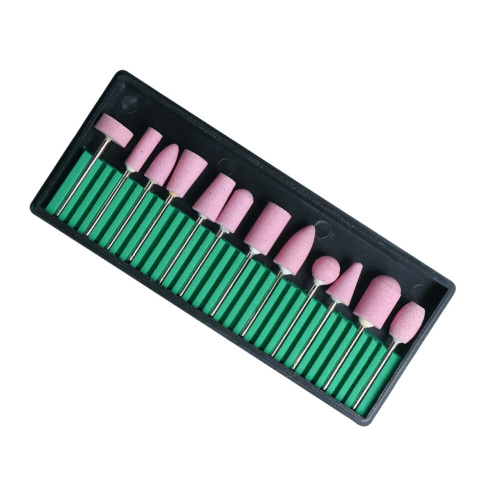 12pcs Professional Nail Drill Bits Set for Acrylic Nails, Precise Nail Shaping and Versatile Grinding Use